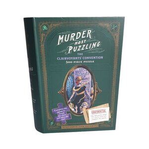 Murder Most Puzzling 500-Piece Puzzle Book Box Edition Clairvoyants Convention